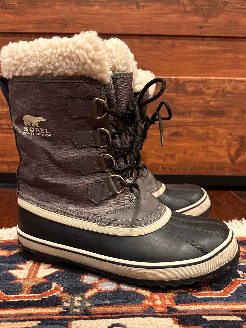 SOREL Womens Carnival Insulated Waterproof Gray Snow Boots Size 9M
